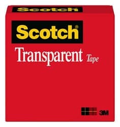 Scotch Transparent Tape 600H2, Clear, 1/2 in. x 36 yd., 2-Pack