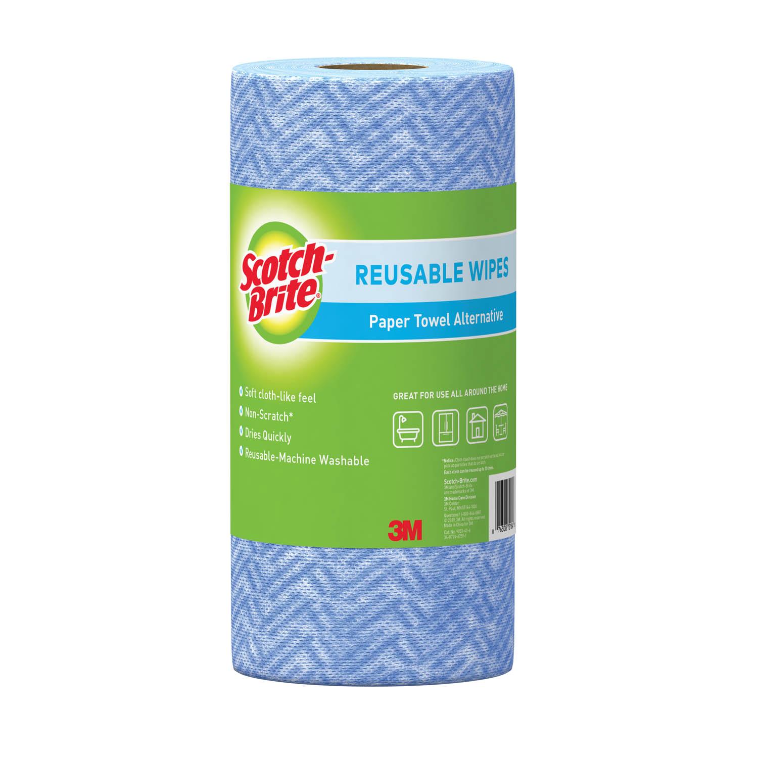 Scotch-Brite¬Æ Multi-Purpose Wipes, 9053-40-6, 7.8 in x 15.7 in (20 cm x

40 cm) 40 Sheets, total 34.4 SQ FT, 6/1