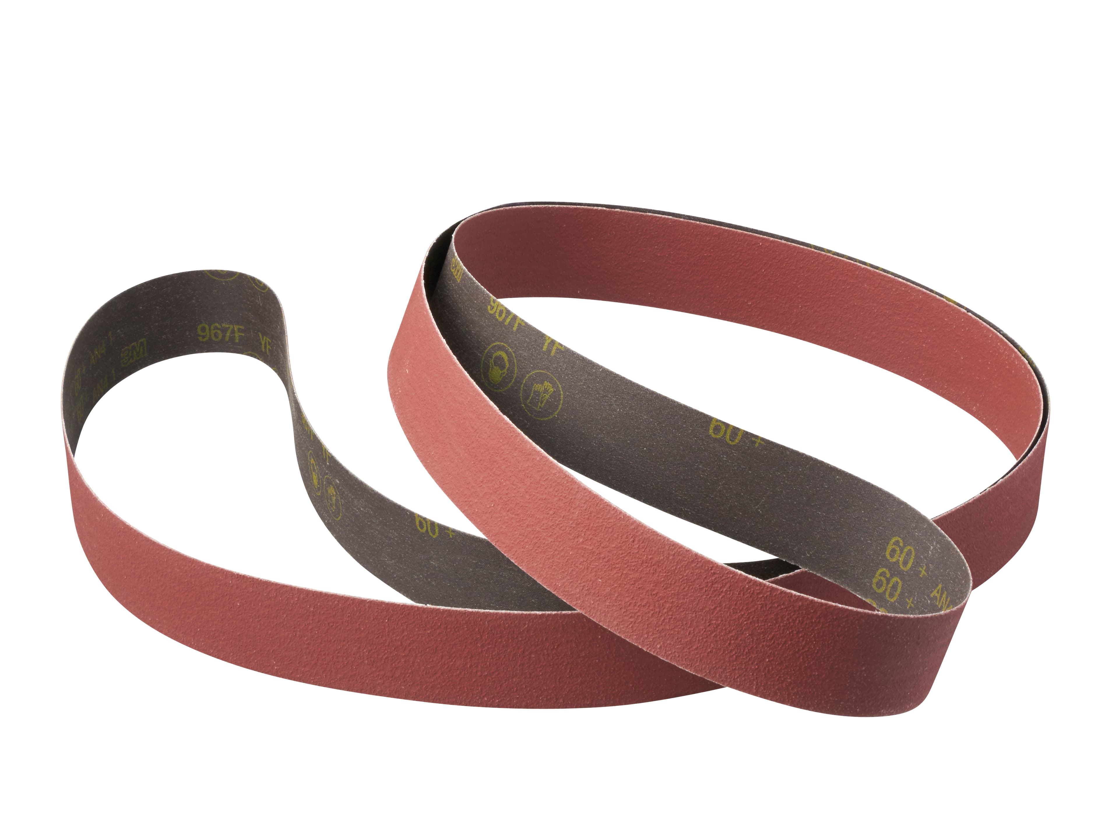 3M Cubitron II Cloth Belt 967F, 36+ YF-weight, 3 in x 132 in, Film-lok, Single-flex