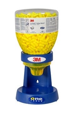 3M™ E-A-Rsoft™ Yellow Neons™ Earplugs 391-1005, Uncorded, in One Touch™ Dispenser Refill Bottle, Large Size