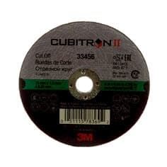 3M Cubitron II Cut-Off Wheel, 33456, 75 mm x 1 mm x 9.53 mm (3 in x .04 in x 3/8 in), 5 wheels per carton