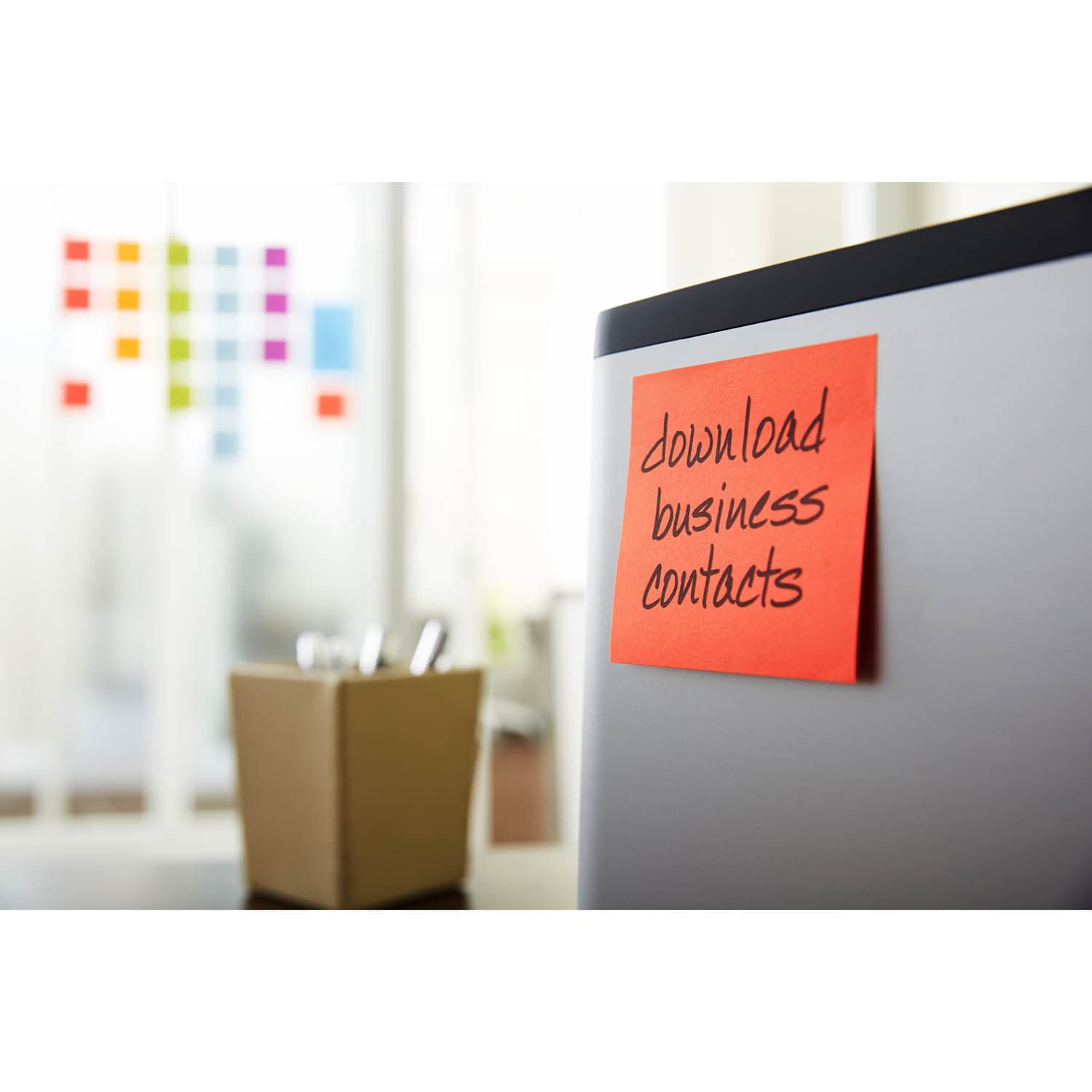 Post-it Super Sticky Notes 654-5SSAN, 3 in x 3 in (76 mm x 76 mm), Playful Primaries Collection
