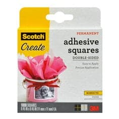 Scotch Adhesive Squares 009-1000-CFT, 1000 squares/pack
