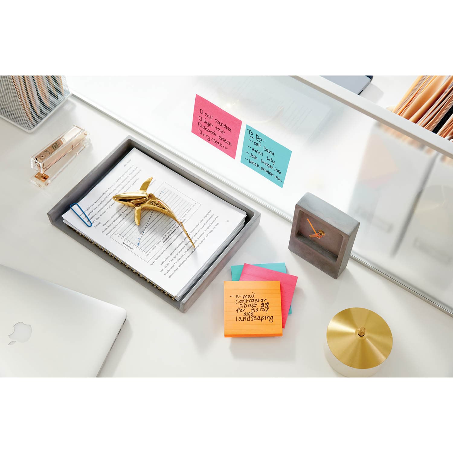 Post-it Super Sticky Notes 675-6SSMIA, 4 in x 4 in (101 mm x 101 mm), Supernova Neons, 6 Pads/Pack, 90 Sheets/Pad, Lined