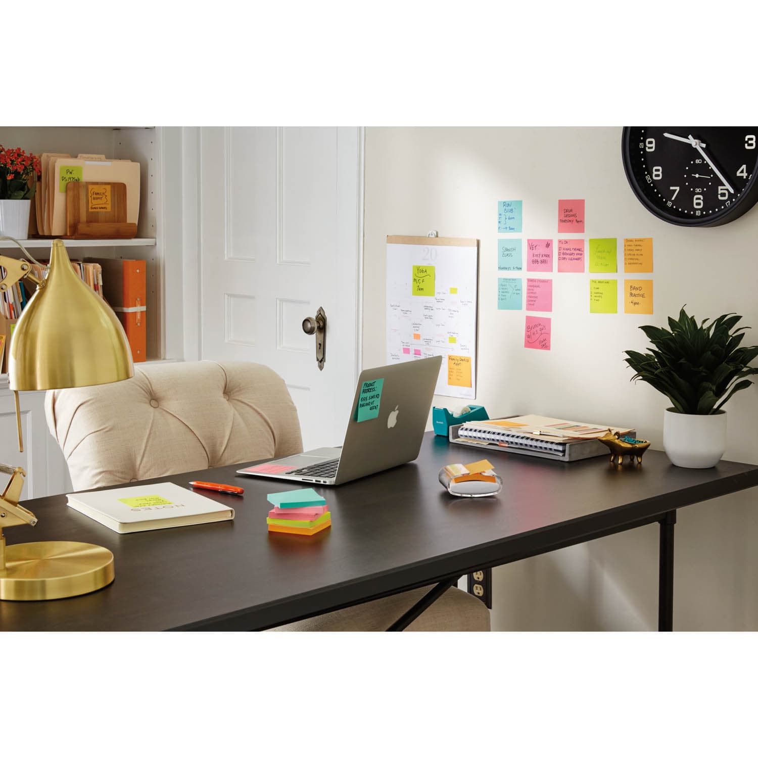Post-it Super Sticky Notes 4622-SSMIA, Multi Sizes, Supernova Neons Collection, 4 Pads/Pack, 45 Sheets/Pad