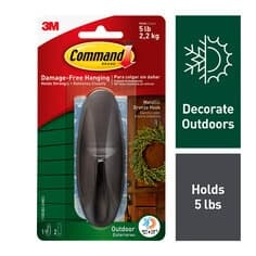 Command Outdoor Metallic Bronze Hook 17083BZ-AWES