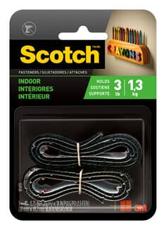 Scotch Indoor Fasteners RF4711, 3/4 in x 18 in (19,0 mm x 45,7 cm) Black 1 Set of Strips