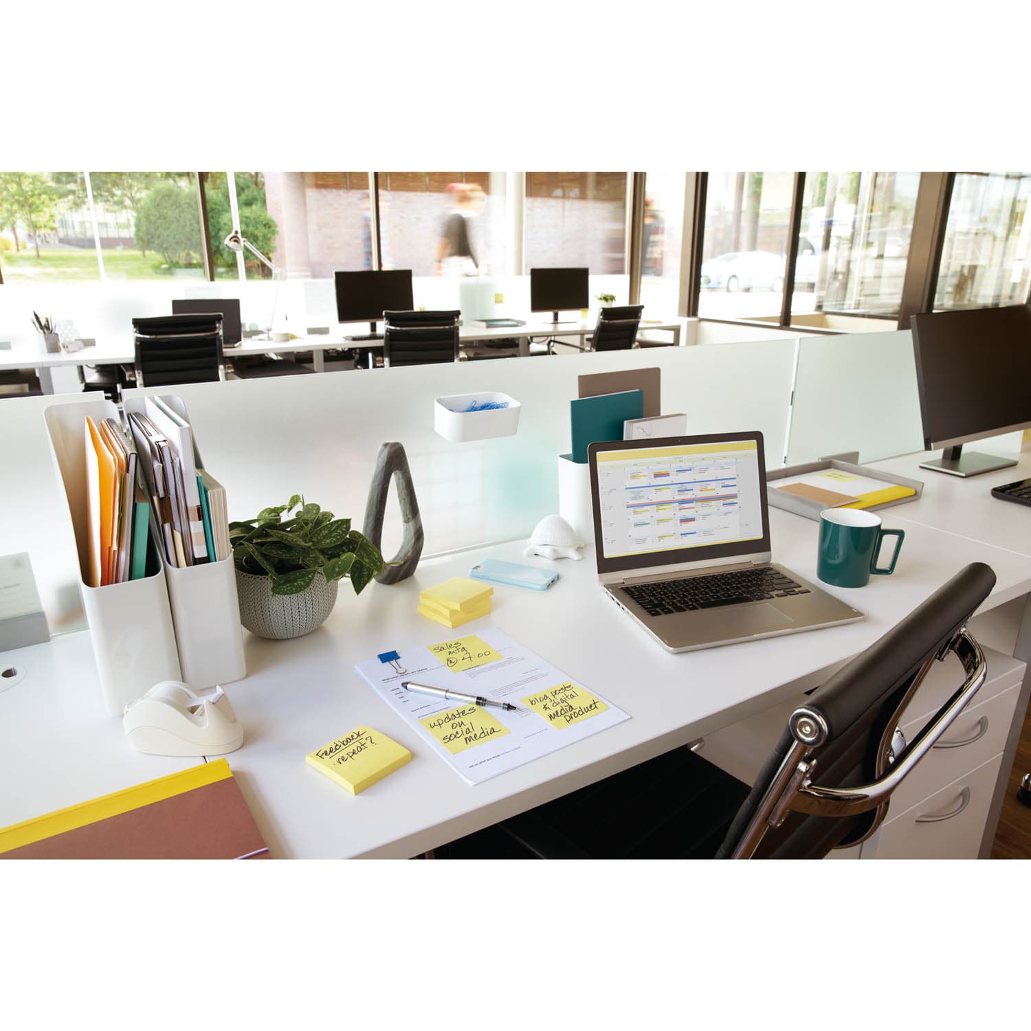 Post-it Notes 654-RP, 3 in x 3 in Canary Yellow