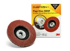 3M Cubitron II Flap Disc 969F, 40+, T27 Quick Change, 4-1/2 in x 5/8in.-11, 10 ea/Case, Single Pack (7100109866)