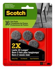 Scotch Heavy Duty Felt Pads 1-in Round, SP872-NA, 16-ct