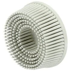 Scotch-Brite Roloc Bristle Disc, RD-ZB, 120, TR, White, 3 in x 5/8 in, Tapered