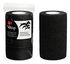 3M Vetrap Bandaging Tape 1410BK-18, Black, 4 inch (10 cm)