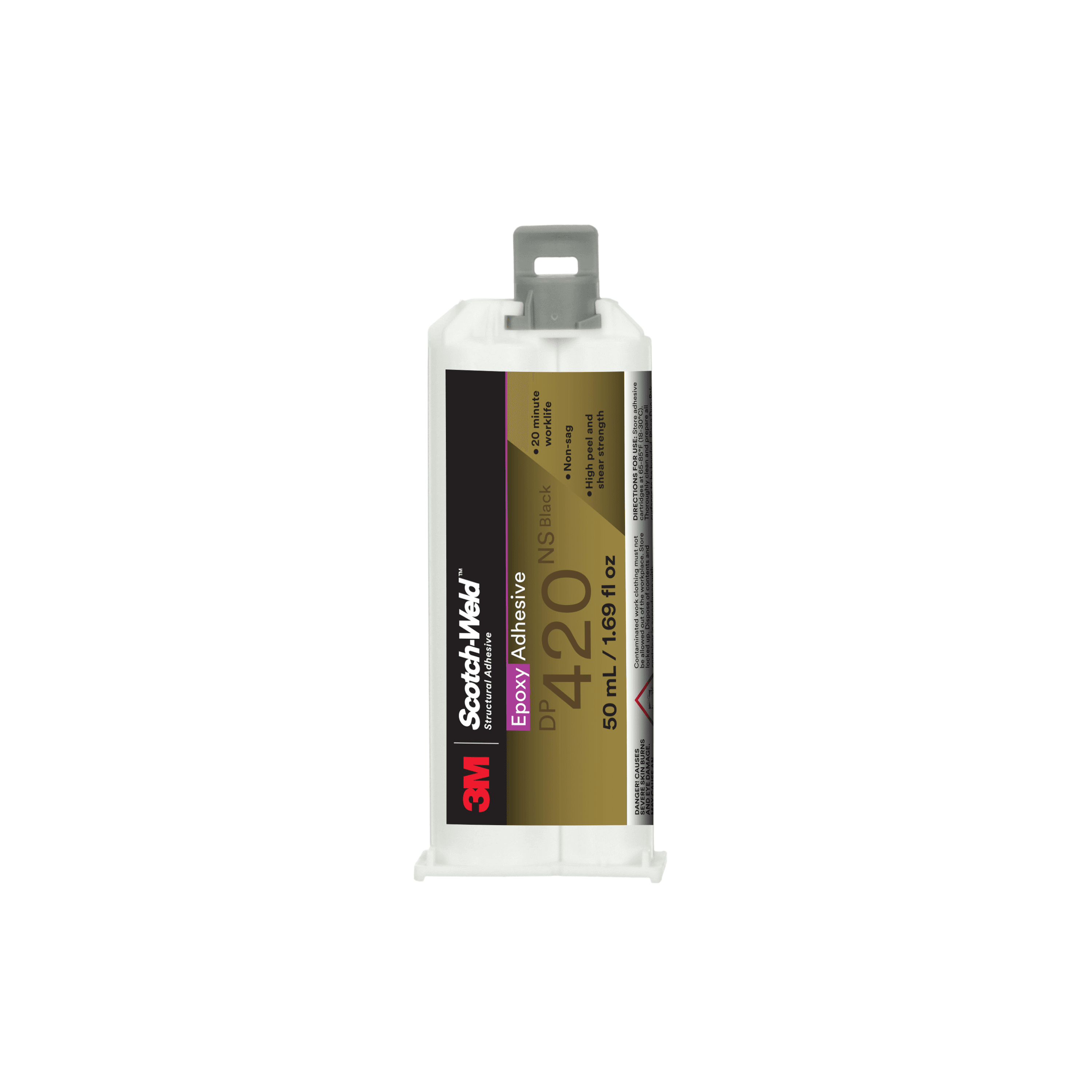 3M Scotch-Weld Epoxy Adhesive DP420NS, Black, 50 mL Duo-Pak