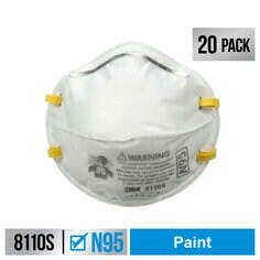 3M™ Performance Paint Prep Respirator N95 Particulate, 8110SP20-DC, Size