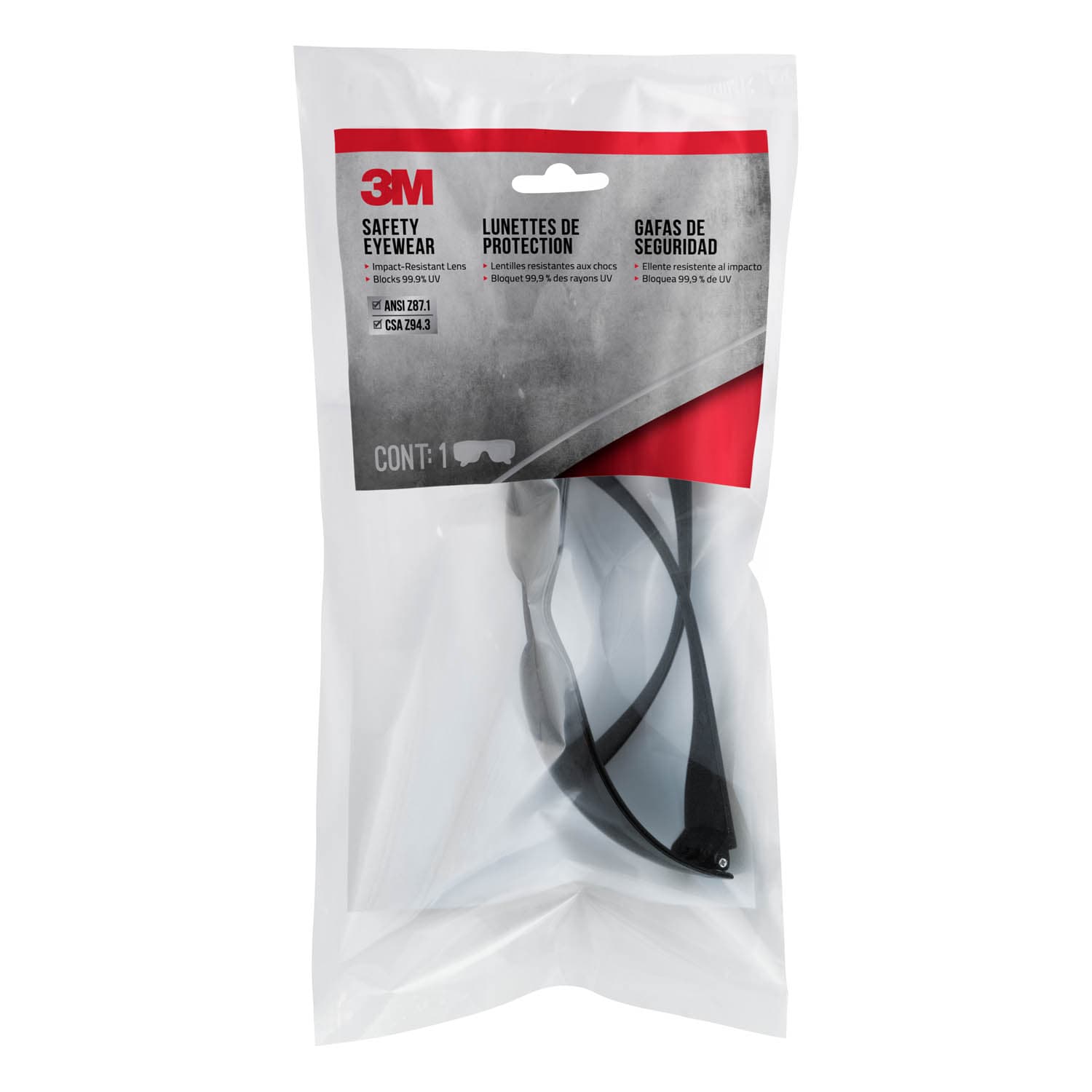 3M Safety Eyewear Anti-Scratch, 90954H1-DC-20, Gray, Gray Lens_1