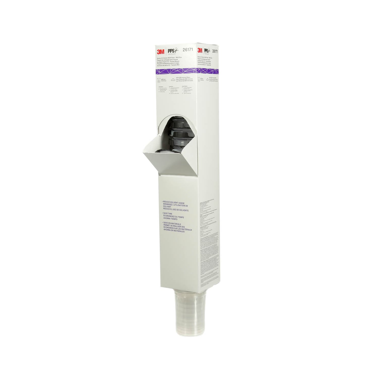 3M PPS Series 2.0 12-Pack Refill Kit, 26171, Midi (13.5 fl oz, 400 mL), 200 Micron Filter_1