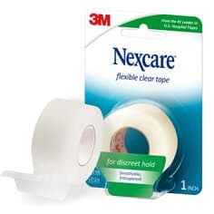 Nexcare Flexible Clear First Aid Tape 771-1PK, 1 in x 10 yds.