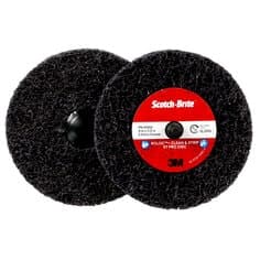 Scotch-Brite Roloc+ Clean and Strip XT Pro Disc, XO-ZR+, SiC Extra Coarse, TR+, Purple, 4 in x 1/2 in, 10 ea/Case (7100173794)