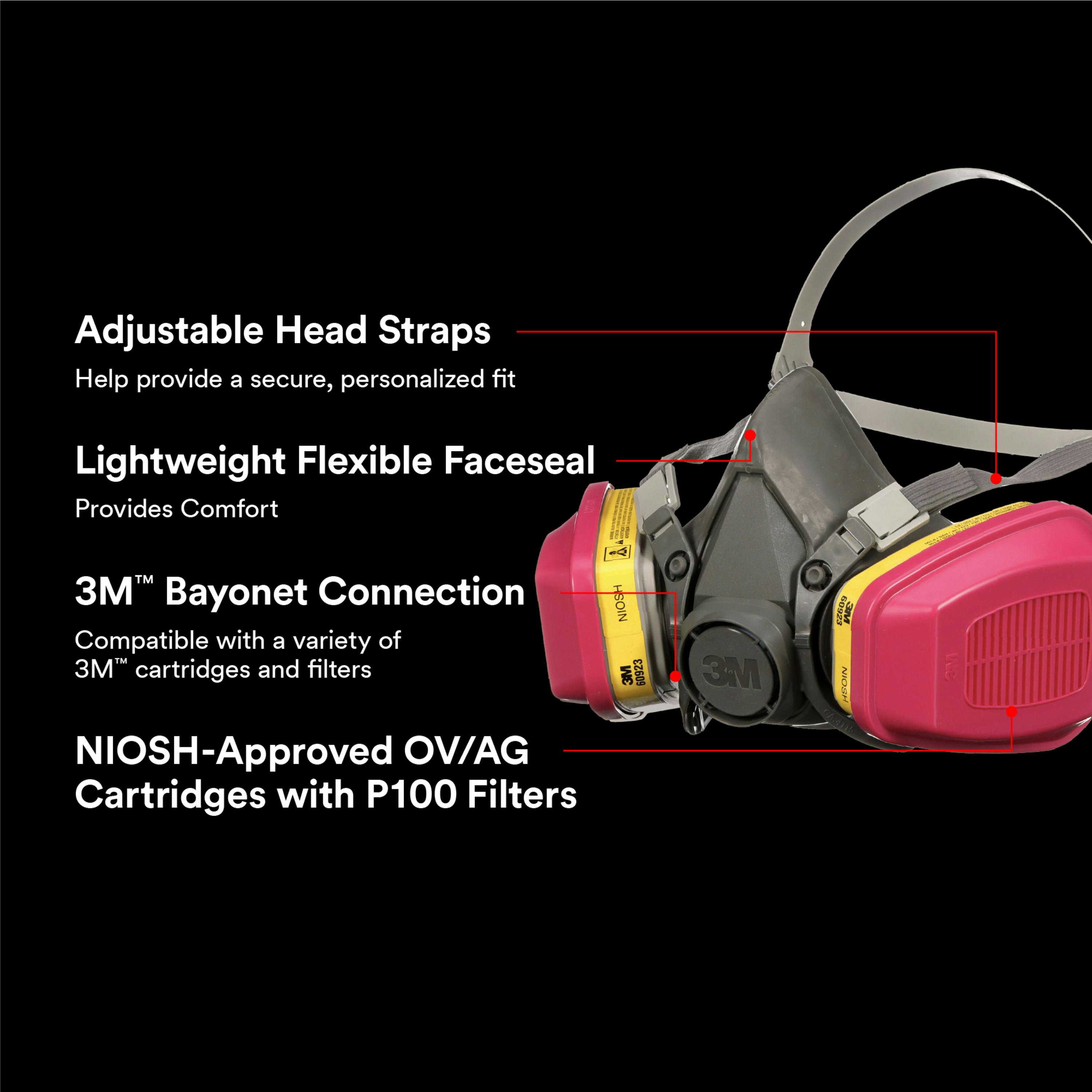 3M™ Performance Multi-purpose Large Respirator 63023H1-DC, 1/pk