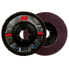 3M Flap Disc 769F, 80+, T29, 4-1/2 in x 7/8 in