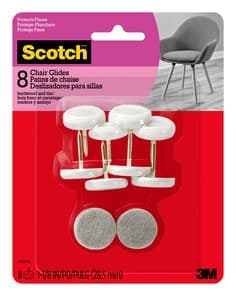 Scotch Glides SP634-NA, Nail-in Felt, Beige, 1-1/16 in, 8/pk