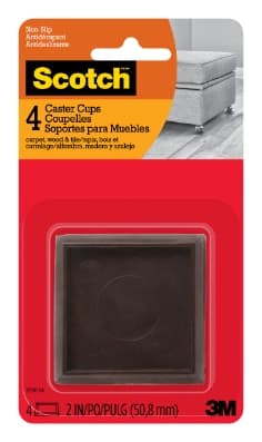 Scotch Caster Cups SP902-NA, Square Hard Brown 2-in 4/pk