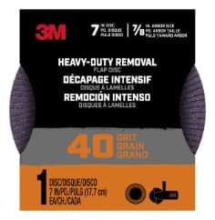 3M Heavy Duty Removal 7 Inch Flap Disc FLPDisc7In40, 40 Grit, 1/Pk