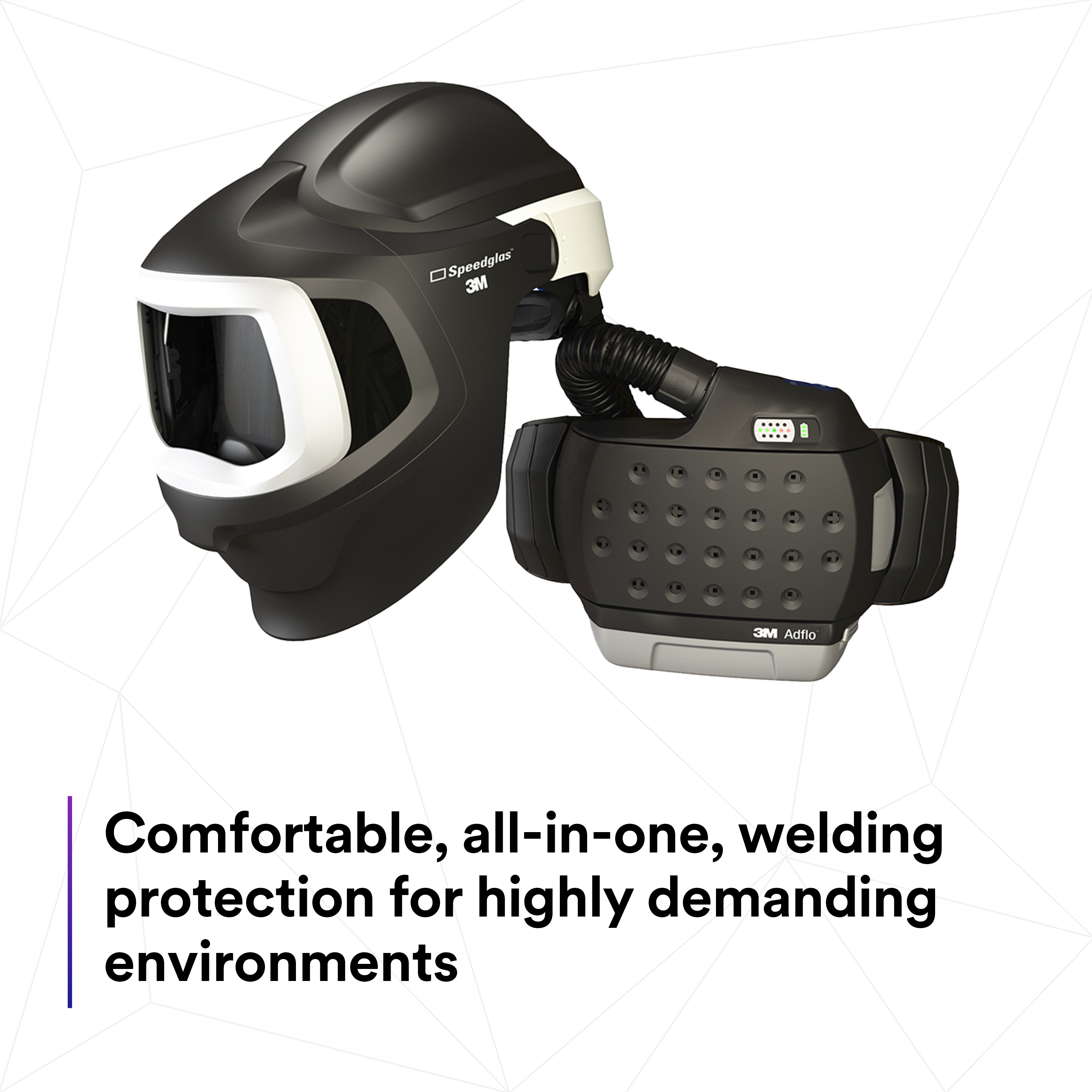 3M™ Adflo™ Powered Air Purifying Respirator HE System with 3M™
Speedglas™ Welding Helmet 9100 MP, 37-1101-00SW_2