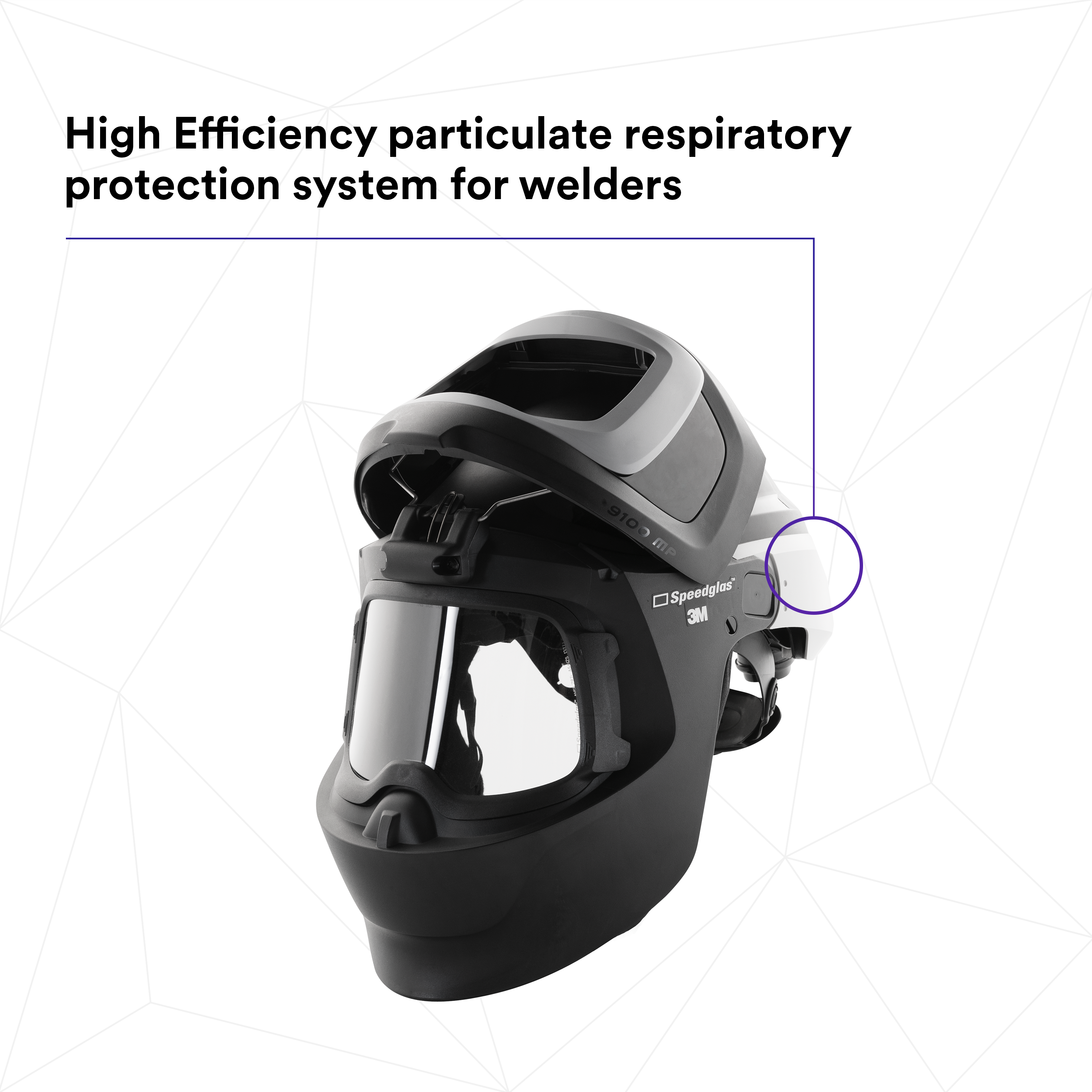 3M™ Adflo™ Powered Air Purifying Respirator HE System with 3M™
Speedglas™ Welding Helmet 9100 MP, 37-1101-00SW_21