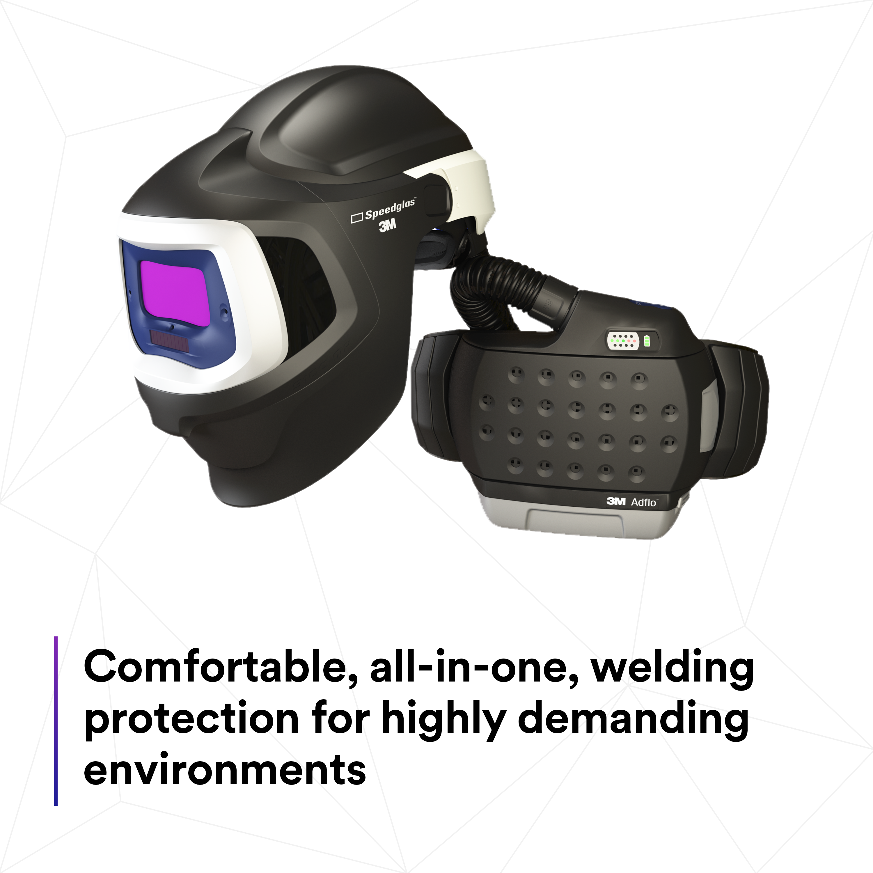 3M™ Adflo™ Powered Air Purifying Respirator HE System w 3M™ Speedglas™
Welding Helmet 9100 MP, 37-1101-30iSW_1