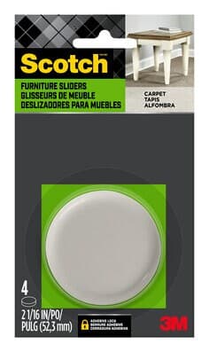 Scotch Sliders SP650-NA, Adhesive Hard, 2-1/16-in, 4/pk