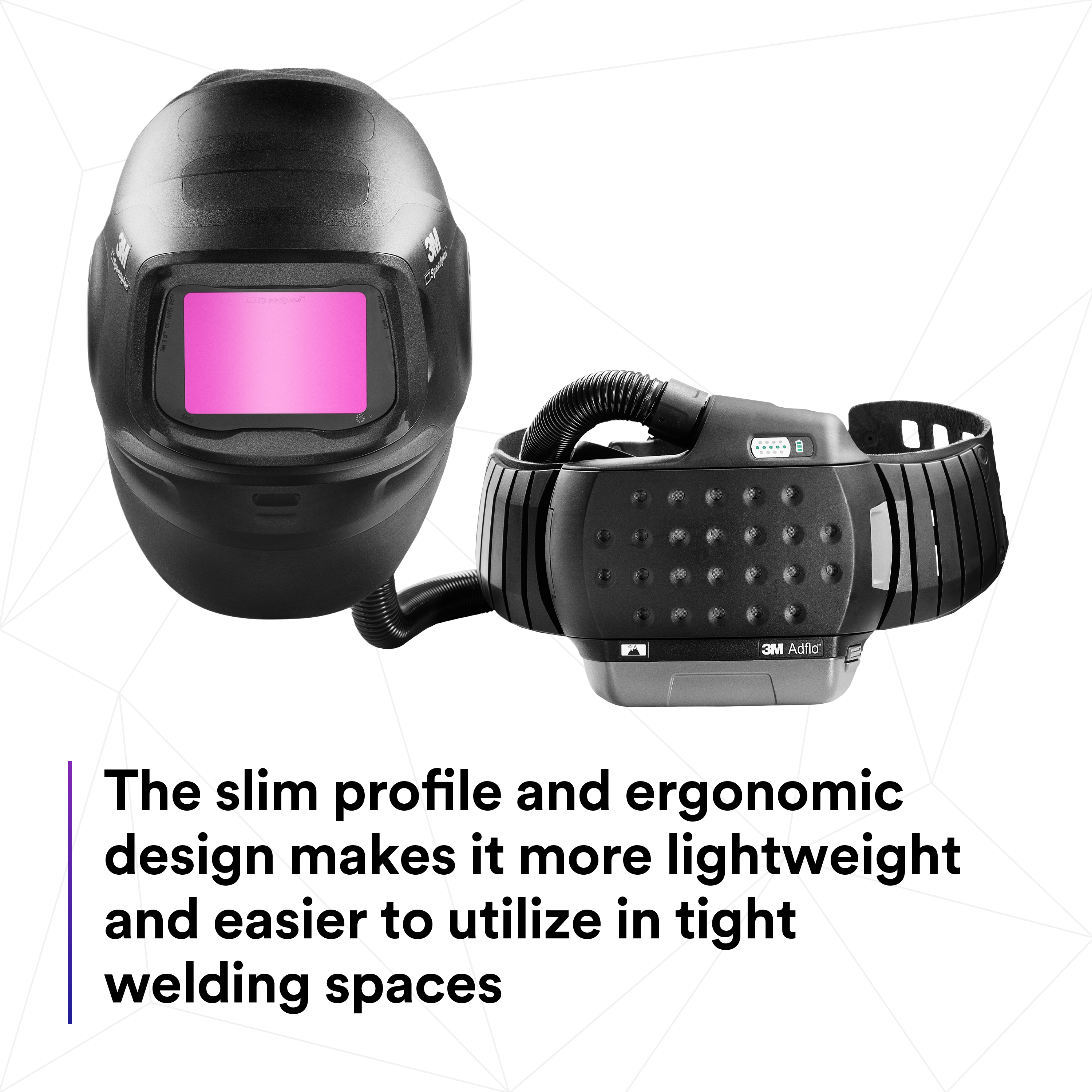 3M™ Speedglas™ Heavy-Duty Welding Helmet G5-01 w ADF G5-01VC and 3M™ Adflo™ High-Altitude PAPR Assembly, 46-1101-30iVC_12