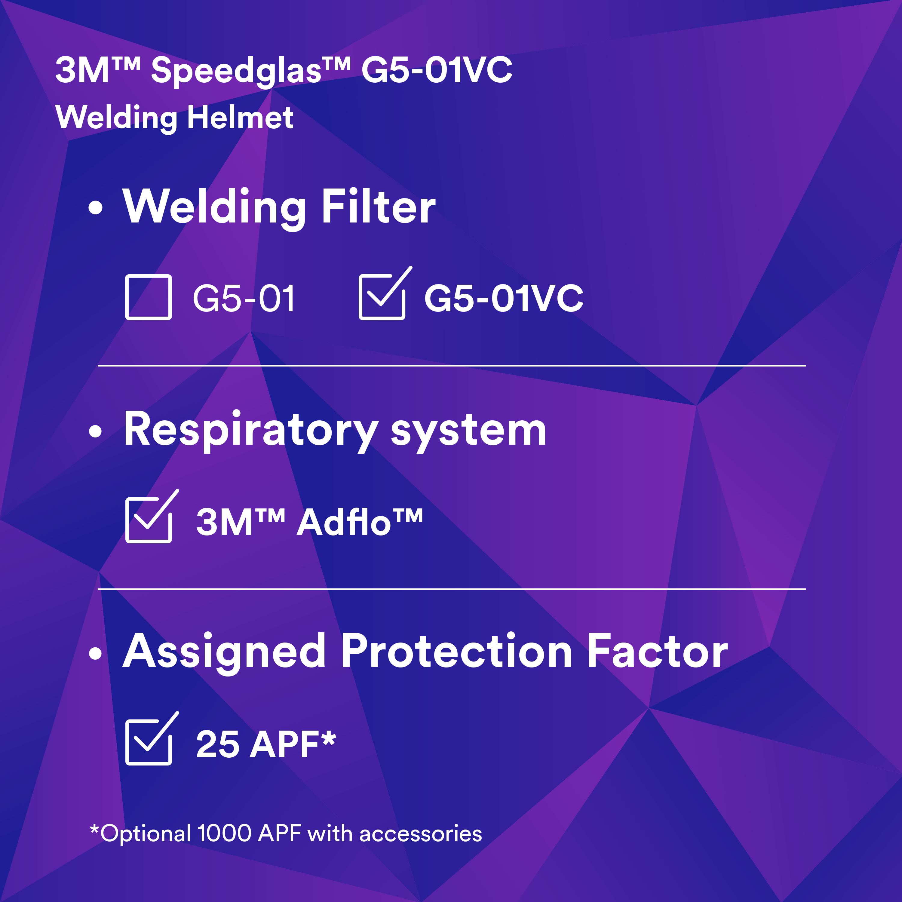 3M™ Speedglas™ Heavy-Duty Welding Helmet G5-01 w ADF G5-01VC and 3M™ Adflo™ High-Altitude PAPR Assembly, 46-1101-30iVC_18