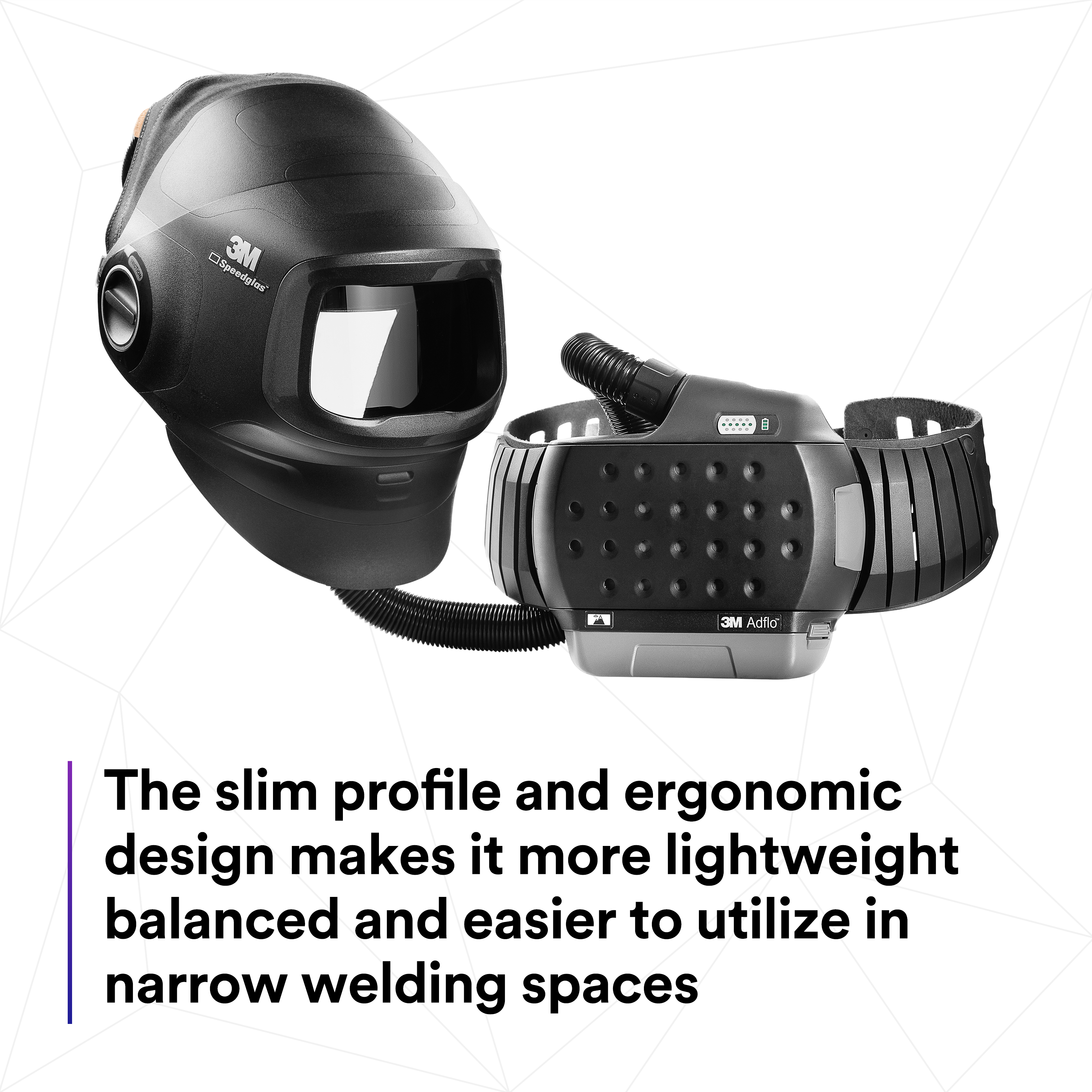 3M™ Speedglas™ Heavy-Duty Welding Helmet G5-01 w ADF G5-01 and 3M™ Adflo™ High-Altitude PAPR Assembly, 46-1101-30i_7