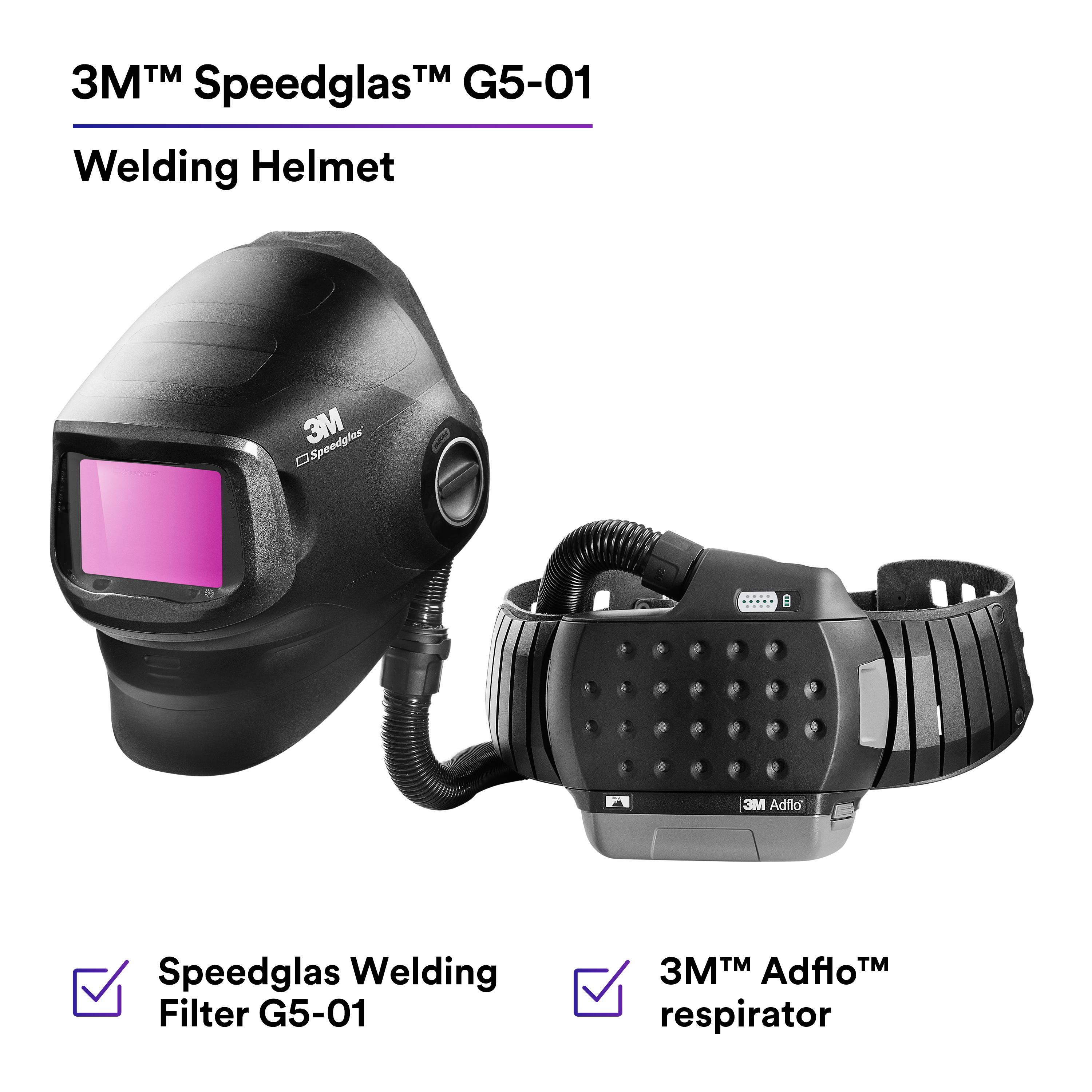 3M™ Speedglas™ Heavy-Duty Welding Helmet G5-01 w 3M™ Adflo™ High-Altitude PAPR Assembly, No ADF, 46-1101-00_4