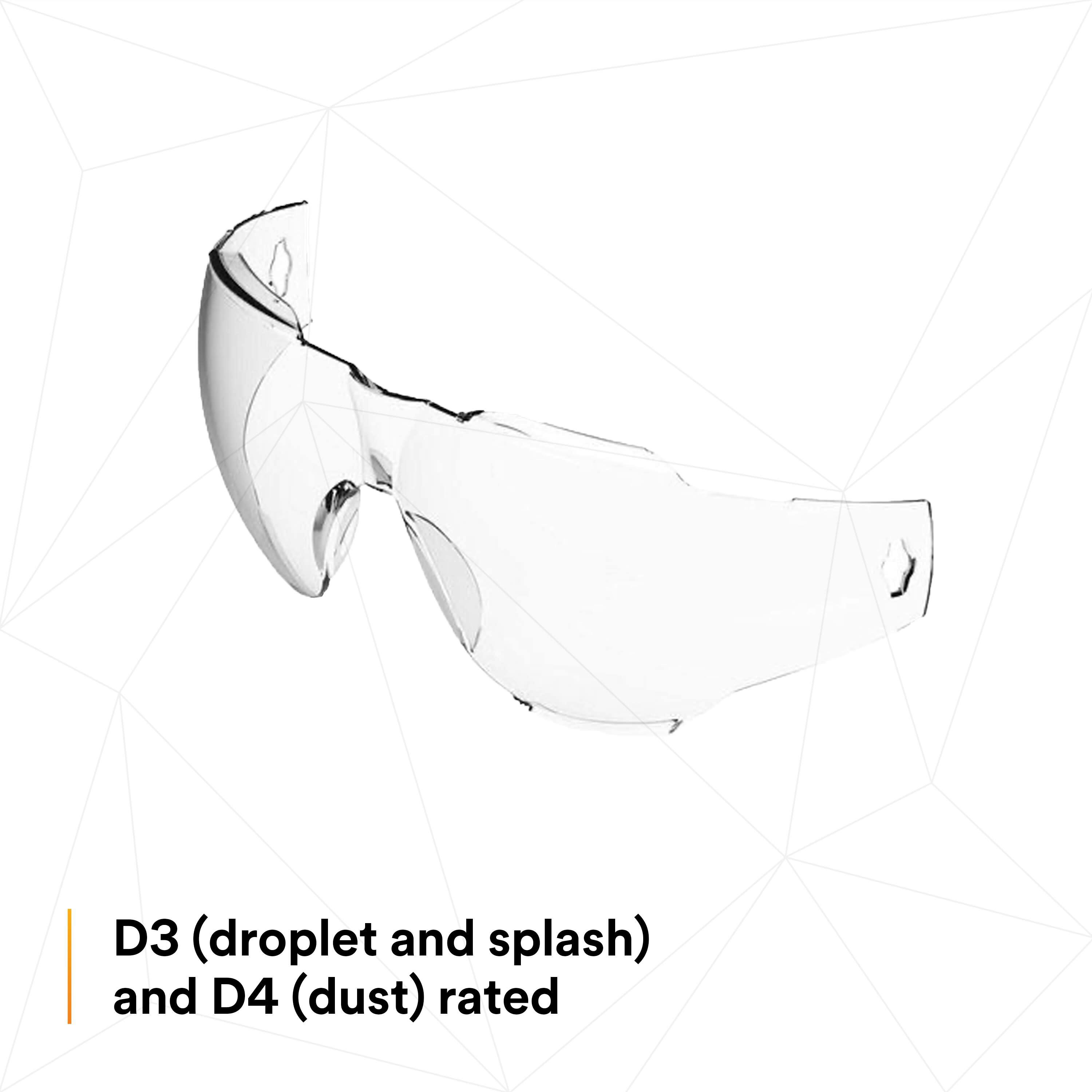 3M™ Goggle Gear, 500-Series, GG501SGAF-LENS, Clear Scotchgard™ Anti-fog Replacement Lens_7