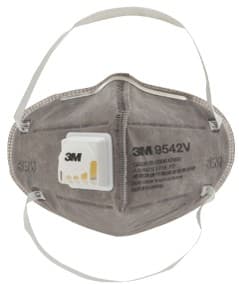 3M Flat Fold Particulate Respirator 9542V, P2, Valved, with Nuisance Level  Organic Vapour Relief