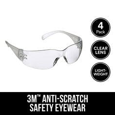 3M™ Safety Eyewear 90953H4-DC, Clear, Clear Lens, Anti-Scratch, 10/case