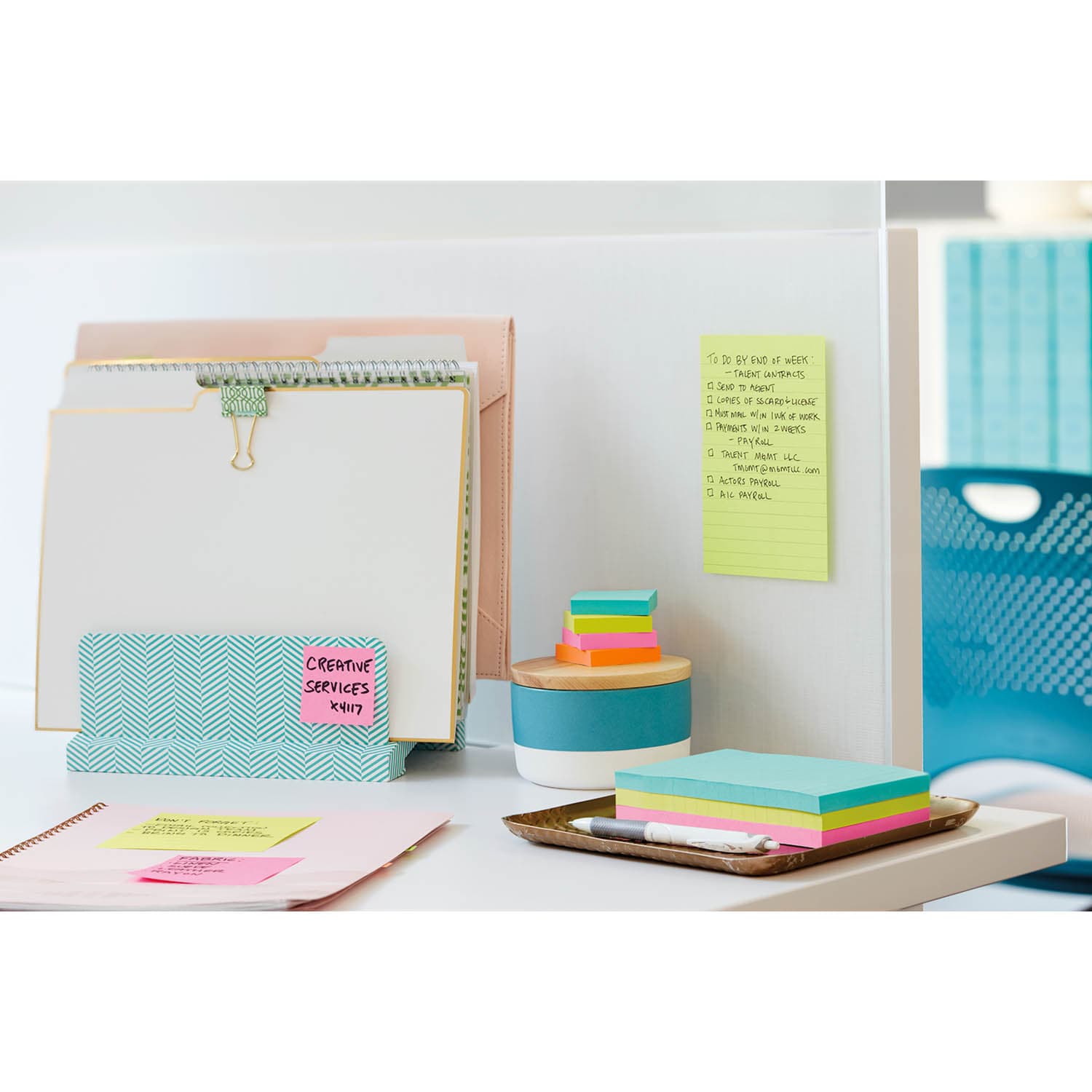 Post-it Super Sticky Notes 660-3SSMIA, 4 in x 6 in (101 mm x 152 mm), Supernova Neons Collection_1