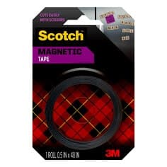 Scotch Magnetic Tape MT004.5S, 0.5 in x 48 in (1.27 cm x 1.21 m)