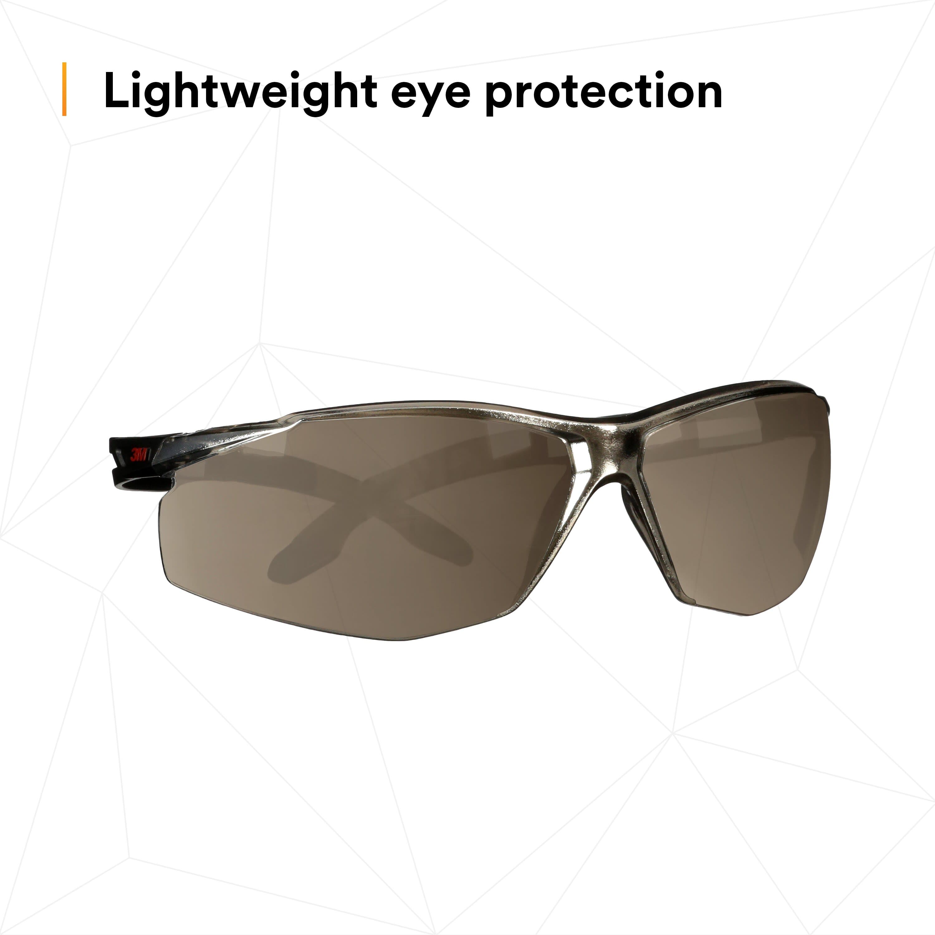 3M™ SecureFit™ 100 Series SF102AF-BLK, Black Temples, Gray Anti-Fog/Anti-Scratch Lens_1