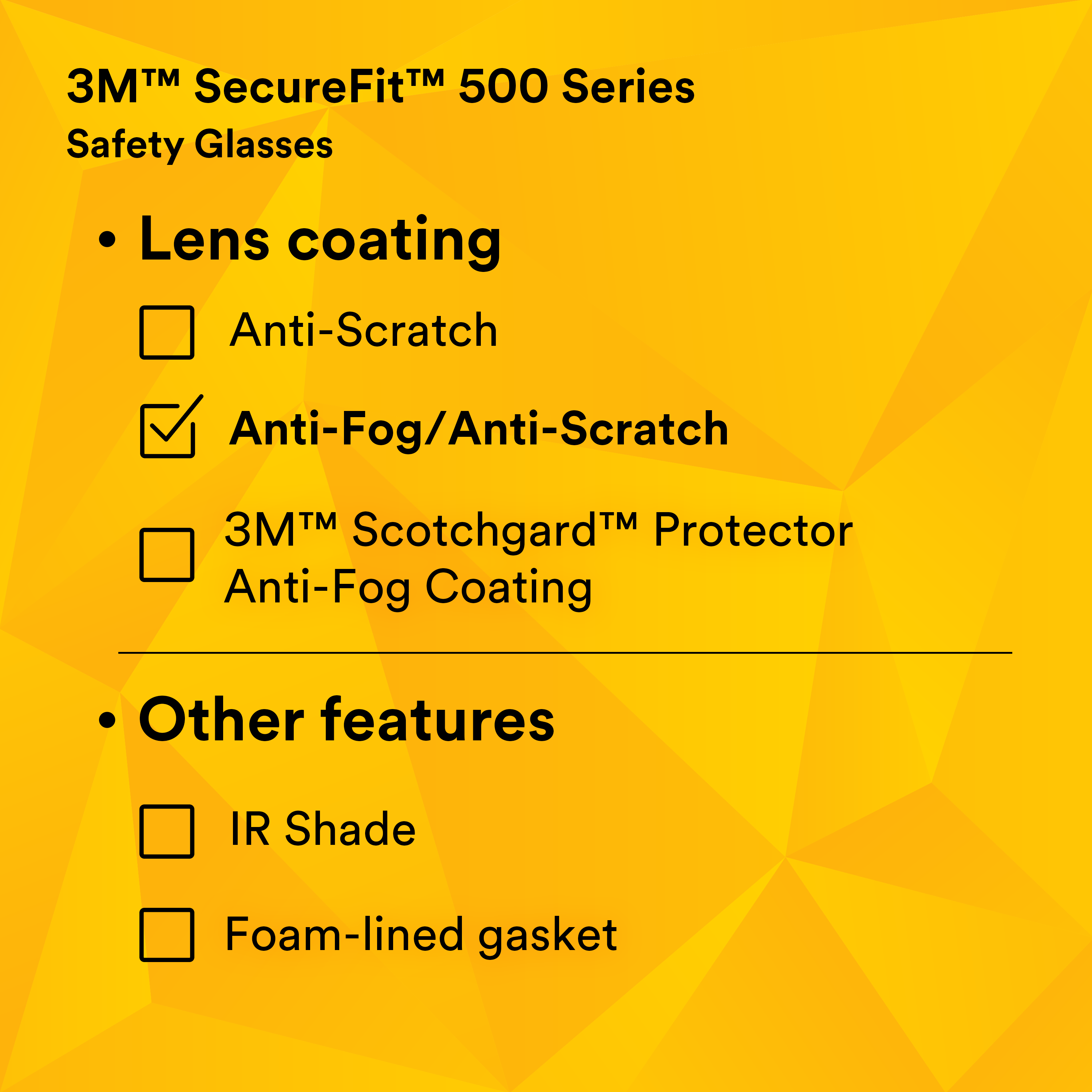 3M™ SecureFit™ 100 Series SF102AF-BLK, Black Temples, Gray Anti-Fog/Anti-Scratch Lens_2