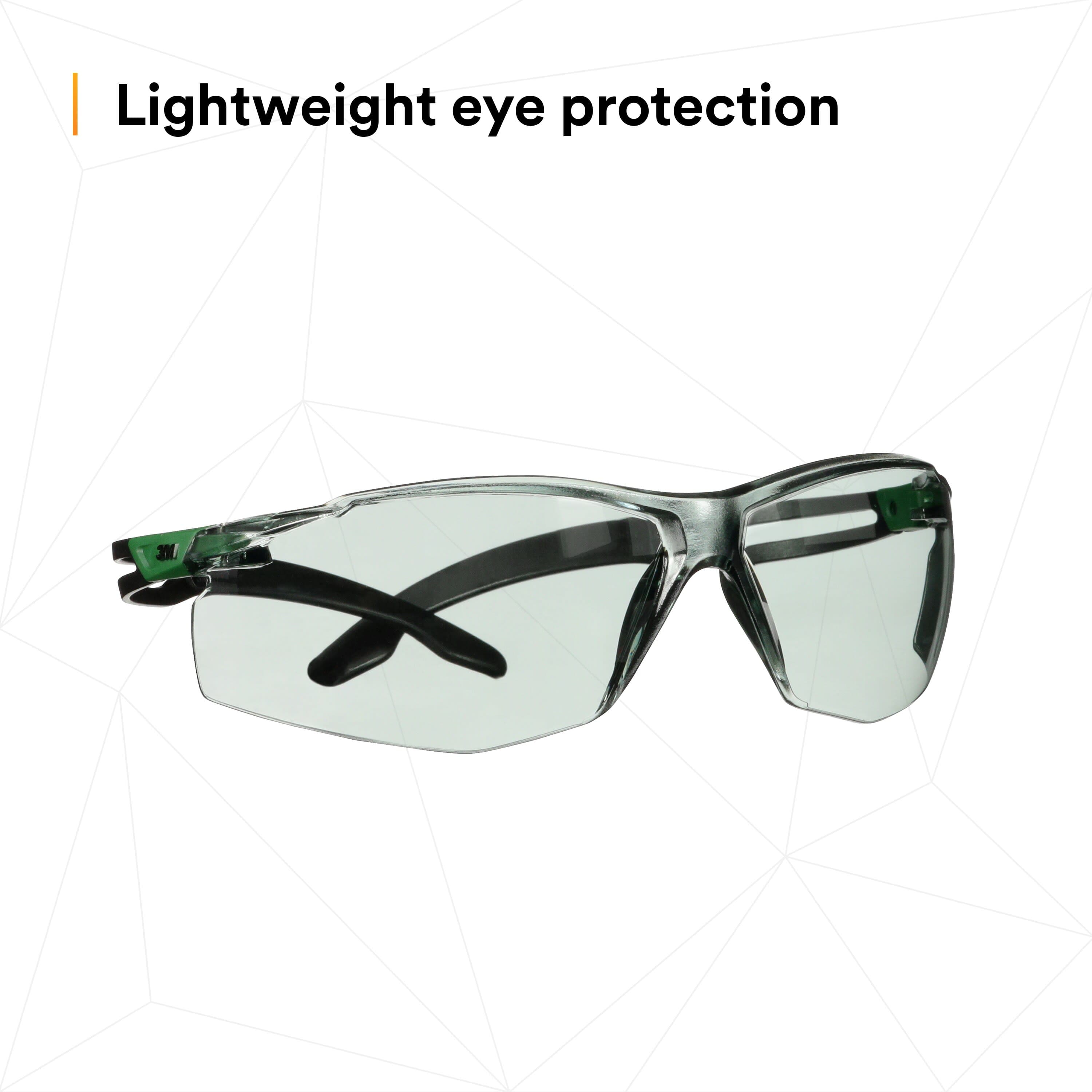 3M™ SecureFit™ 500 Series SF517AF-GRN, Black/Green, IR 1.7 Gray AF-AS Lens_1