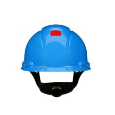 3M™ SecureFit™ Hard Hat H-703SFR-UV, Blue, 4-Point Pressure Diffusion Ratchet Suspension, with UVicator, 20 ea/Case