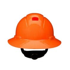 3M™ SecureFit™ Full Brim Hard Hat H-806SFR-UV, Orange 4-Point pressure Diffusion Ratchet Suspension, with Uvicator, 20 ea/Case