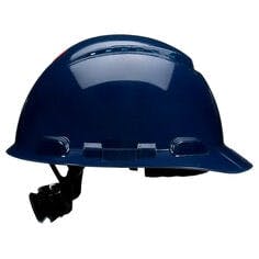 3M™ SecureFit™ Hard Hat H-710SFV-UV, Navy Blue, 4-Point Pressure Diffusion Ratchet Suspension, with UVicator, 20 ea/Case
