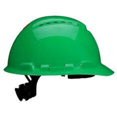 3M™ SecureFit™ Hard Hat H-704SFV-UV, Green, Vented, 4-Point Pressure Diffusion Ratchet Suspension, with UVicator, 20 ea/Case