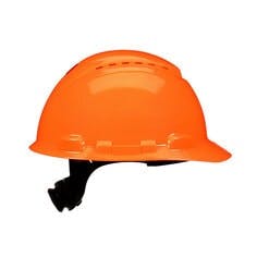 3M™ SecureFit™ Hard Hat H-707SFV-UV, Hi-Vis Orange, Vented, 4-Point Pressure Diffusion Ratchet Suspension, with UVicator, 20 ea/CS