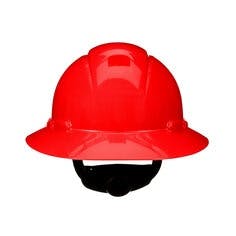 3M™ SecureFit™ Full Brim Hard Hat H-805SFR-UV, Red 4-Point Pressure Diffusion Ratchet Suspension, with Uvicator, 20 ea/Case