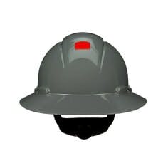 3M™ SecureFit™ Full Brim Hard Hat H-808SFR-UV, Grey, 4-Point Pressure Diffusion Ratchet Suspension, with UVicator, 20 ea/Case